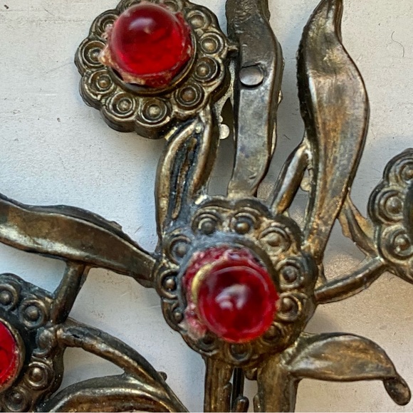 Vintage floral pin - Picture 3 of 10